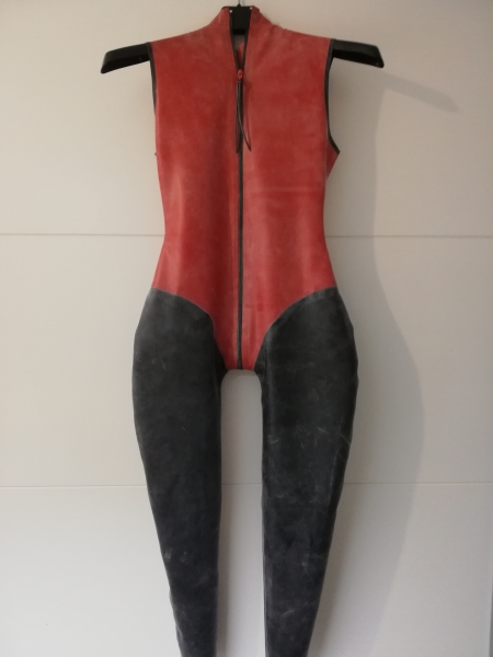 Latex Catsuit - Model : Streifen ohne Arme